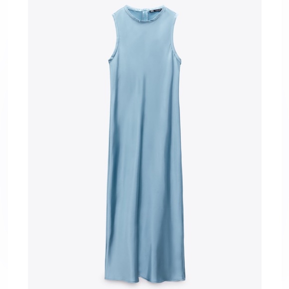 NWT Zara satin effect midi dress - Picture 3 of 6
